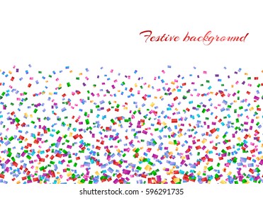 Celebration background with confetti isolated.
