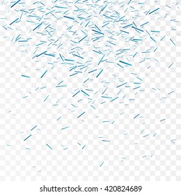 Celebration background with confetti. Isolated on white transparent background. Vector Illustration, eps 10
