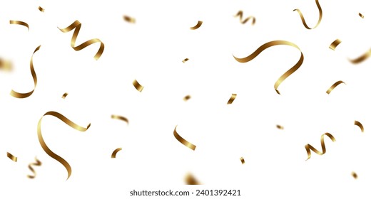 Celebration background with elegant golden confetti Vector illustration