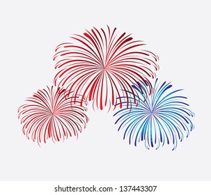 Celebration background with explosion over white background vector illustration
