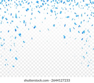 Fondo de la celebración con el confeti azul que cae en el fondo a cuadros transparente para el partido, las celebraciones, los Días festivos, y los acontecimientos especiales. Festividad del carnaval, confeti,