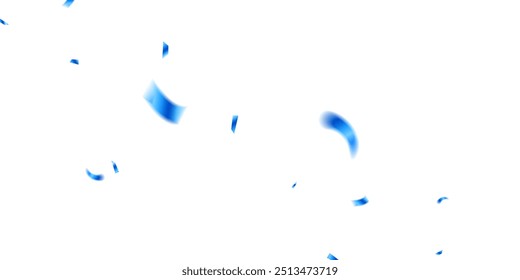 Fondo de la celebración con el confeti azul del zigzag que cae, Ilustración vectorial