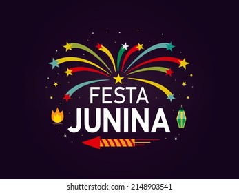 Celebration background for festa junina illustration with party festival Free Vector colorful design