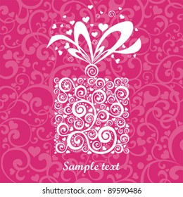 Celebration background with gift boxes and place for your text. vector illustration