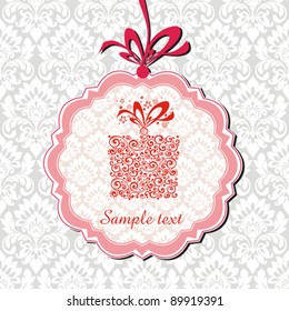 Celebration background with gift boxes and place for your text. vector illustration