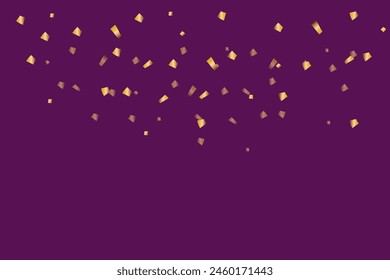 Celebration background gold particles. anniversary decor background vector.