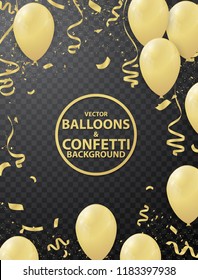 Celebration background with golden balloon.