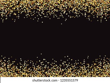 Celebration background, Golden sparkling and ribbons. Luxury style for merry christmas and happy new year and Chinese New Year. Vector Illustration