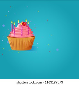 Celebration background for Holiday and Events with confetti and decoration in vector