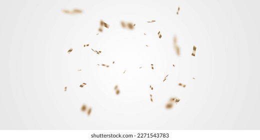 Celebration background with luxury golden confetti for festive decoration. vector illustration