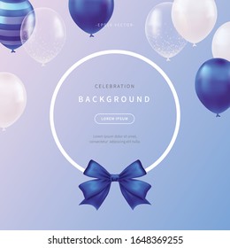 celebration background with soft colored realistic balloons. special day design for web page, book, editorial, printing, banner, event, promotion. lovely party concept banner. vector design of eps 10.