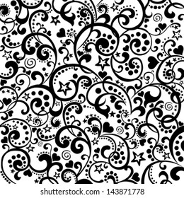 Celebration background with stars, heart. vector illustration
