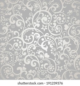Celebration background with stars, heart. Vector illustration 