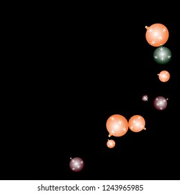 Celebration background template with Christmas balls. New Year Vector Background for Brochure, Cover. Vector Holiday Texture.