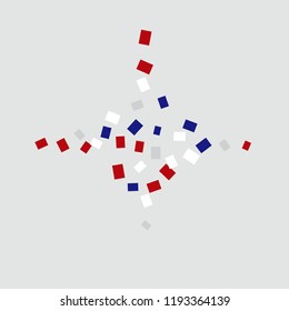Celebration background template with colorful confetti. Vector illustration 
