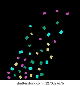 Celebration background template with colorful confetti. Vector illustration