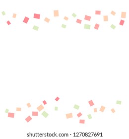 Celebration background template with colorful confetti. Vector illustration