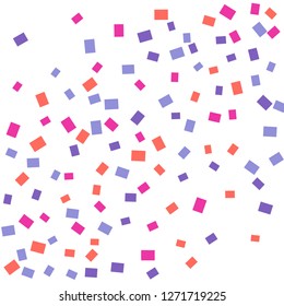 Celebration background template with colorful confetti. Vector illustration
