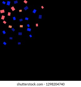 Celebration background template with colorful confetti. Vector illustration
