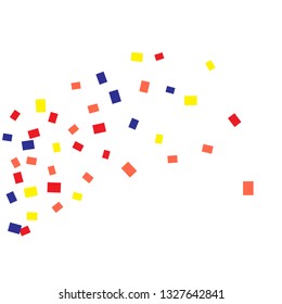 Celebration background template with colorful confetti. Vector illustration
