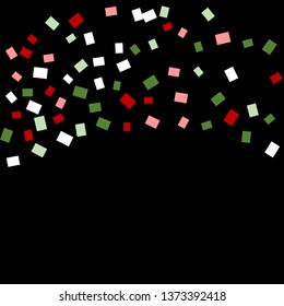 Celebration background template with colorful confetti. Vector illustration
