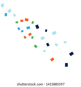 Celebration background template with colorful confetti. Vector illustration
