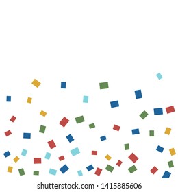 Celebration background template with colorful confetti. Vector illustration
