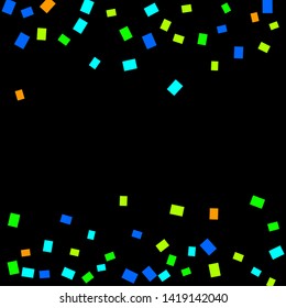 Celebration background template with colorful confetti. Vector illustration
