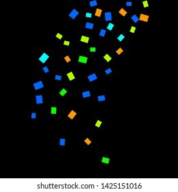 Celebration background template with colorful confetti. Vector illustration
