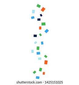 Celebration background template with colorful confetti. Vector illustration
