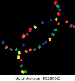 
Celebration background template with colorful konfetti. Vector illustration