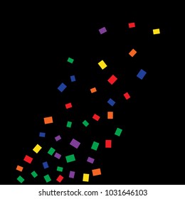 Celebration background template with colorful konfetti. Vector illustration
