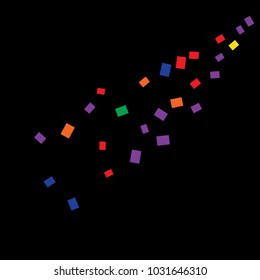 Celebration background template with colorful konfetti. Vector illustration
