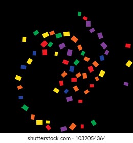 Celebration background template with colorful konfetti. Vector illustration
