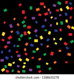 Celebration background template with colorful konfetti. Vector illustration
