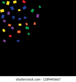 Celebration background template with colorful konfetti. Vector illustration
