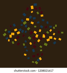 Celebration background template with colorful konfetti. Vector illustration