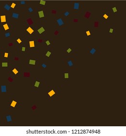 Celebration background template with colorful konfetti. Vector illustration
