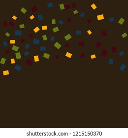 Celebration background template with colorful konfetti. Vector illustration