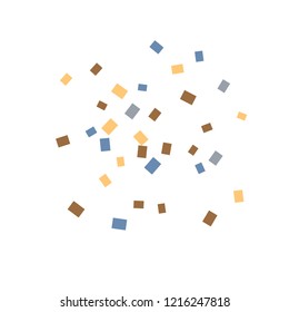 Celebration background template with colorful konfetti. Vector illustration