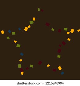 Celebration background template with colorful konfetti. Vector illustration