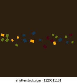 Celebration background template with colorful konfetti. Vector illustration