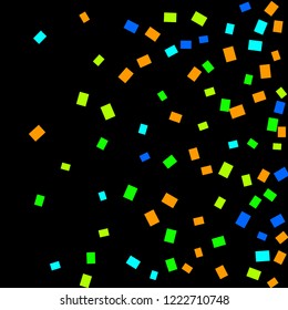 Celebration background template with colorful konfetti. Vector illustration
