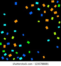 Celebration background template with colorful konfetti. Vector illustration