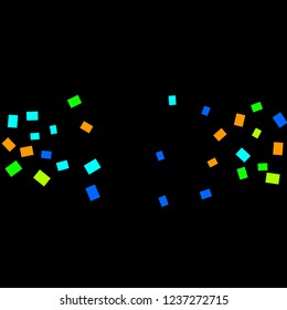 Celebration background template with colorful konfetti. Vector illustration