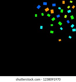 Celebration background template with colorful konfetti. Vector illustration