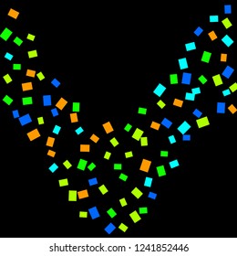 Celebration background template with colorful konfetti. Vector illustration