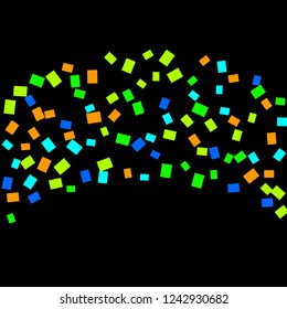 Celebration background template with colorful konfetti. Vector illustration