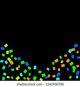 Celebration background template with colorful konfetti. Vector illustration