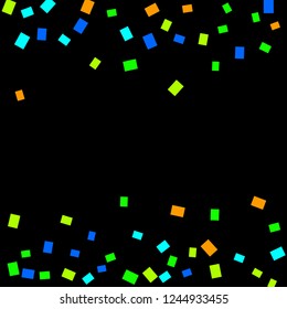 Celebration background template with colorful konfetti. Vector illustration